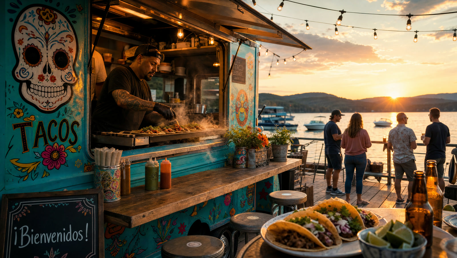 Nauti Tacos by the river