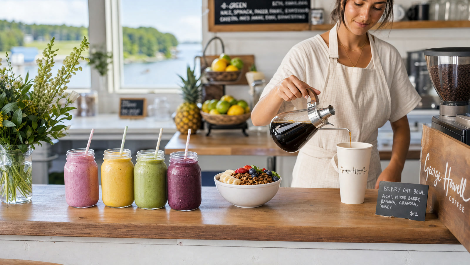 Smoothies and coffee at Stacy's